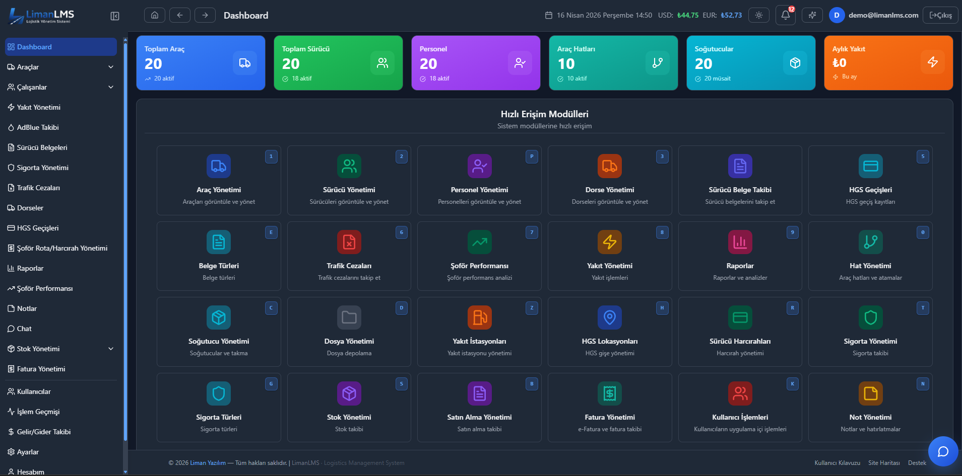 LimanLMS Dashboard